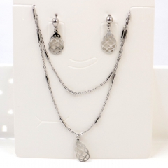 Stainless steel jewelry Necklace Earrings set Wholesale