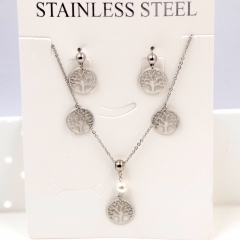 Stainless steel jewelry Necklace Earrings set Wholesale