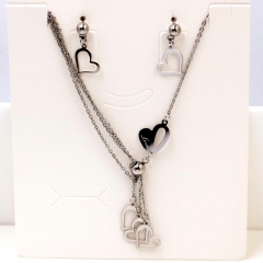 Stainless steel jewelry Necklace Earrings set Wholesale