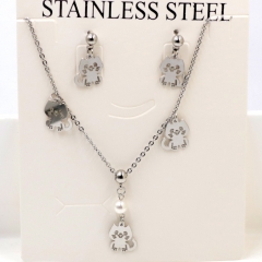 Stainless steel jewelry Necklace Earrings set Wholesale