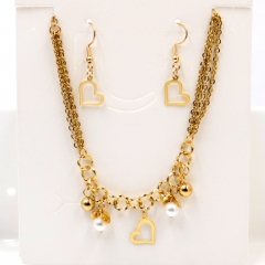 Stainless steel jewelry Necklace Earrings set Wholesale