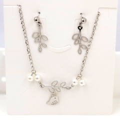 Stainless steel jewelry Necklace Earrings set Wholesale