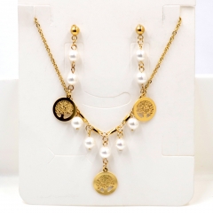 Stainless steel jewelry Necklace Earrings set Wholesale