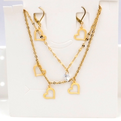 Stainless steel jewelry Necklace Earrings set Wholesale