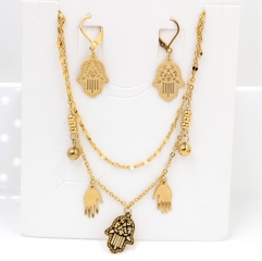 Stainless steel jewelry Necklace Earrings set Wholesale