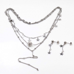 Stainless steel jewelry Necklace Earrings set Wholesale