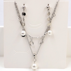 Stainless steel jewelry Necklace Earrings set Wholesale