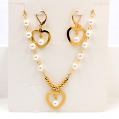 Stainless steel jewelry Necklace Earrings set Wholesale