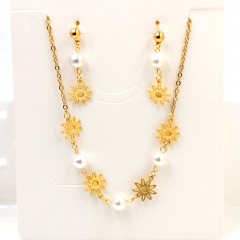 Stainless steel jewelry Necklace Earrings set Wholesale