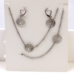 Stainless steel jewelry Necklace Earrings set Wholesale