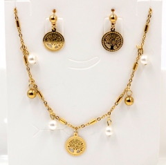 Stainless steel jewelry Necklace Earrings set Wholesale