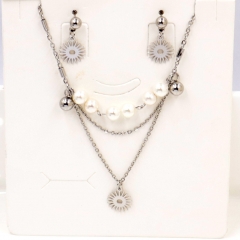 Stainless steel jewelry Necklace Earrings set Wholesale