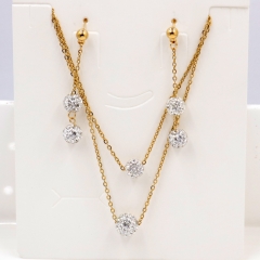 Stainless steel jewelry Necklace Earrings set Wholesale