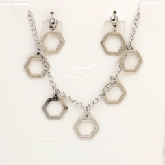 Stainless steel jewelry Necklace Earrings set Wholesale