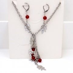 Stainless steel jewelry Necklace Earrings set Wholesale