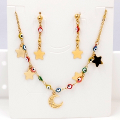 Stainless steel jewelry Necklace Earrings set Wholesale
