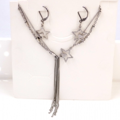 Stainless steel jewelry Necklace Earrings set Wholesale