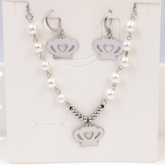 Stainless steel jewelry Necklace Earrings set Wholesale