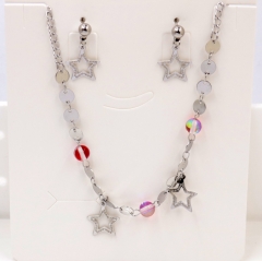 Stainless steel jewelry Necklace Earrings set Wholesale