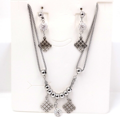 Stainless steel jewelry Necklace Earrings set Wholesale