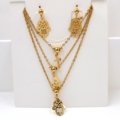 Stainless steel jewelry Necklace Earrings set Wholesale