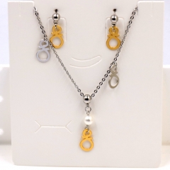 Stainless steel jewelry Necklace Earrings set Wholesale