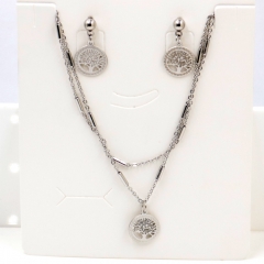 Stainless steel jewelry Necklace Earrings set Wholesale