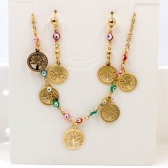 Stainless steel jewelry Necklace Earrings set Wholesale