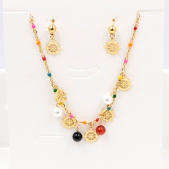 Stainless steel jewelry Necklace Earrings set Wholesale