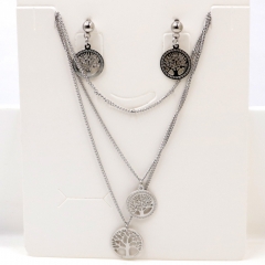 Stainless steel jewelry Necklace Earrings set Wholesale