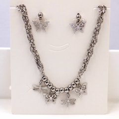 Stainless steel jewelry Necklace Earrings set Wholesale