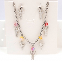 Stainless steel jewelry Necklace Earrings set Wholesale