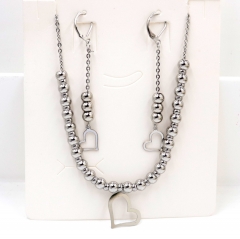 Stainless steel jewelry Necklace Earrings set Wholesale