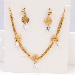 Stainless steel jewelry Necklace Earrings set Wholesale