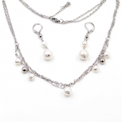 Stainless steel jewelry Necklace Earrings set Wholesale