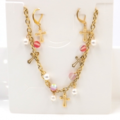 Stainless steel jewelry Necklace Earrings set Wholesale