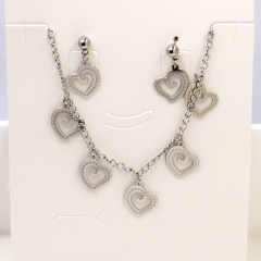 Stainless steel jewelry Necklace Earrings set Wholesale