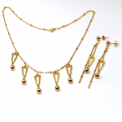 Stainless steel jewelry Necklace Earrings set Wholesale
