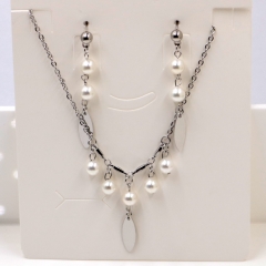 Stainless steel jewelry Necklace Earrings set Wholesale