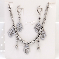 Stainless steel jewelry Necklace Earrings set Wholesale