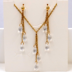 Stainless steel jewelry Necklace Earrings set Wholesale