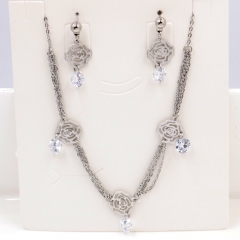 Stainless steel jewelry Necklace Earrings set Wholesale