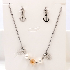 Stainless steel jewelry Necklace Earrings set Wholesale