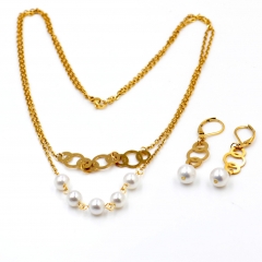 Stainless steel jewelry Necklace Earrings set Wholesale