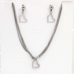 Stainless steel jewelry Necklace Earrings set Wholesale
