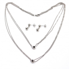 Stainless steel jewelry Necklace Earrings set Wholesale