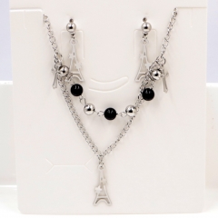 Stainless steel jewelry Necklace Earrings set Wholesale