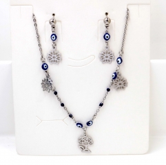 Stainless steel jewelry Necklace Earrings set Wholesale