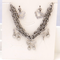 Stainless steel jewelry Necklace Earrings set Wholesale