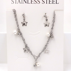 Stainless steel jewelry Necklace Earrings set Wholesale